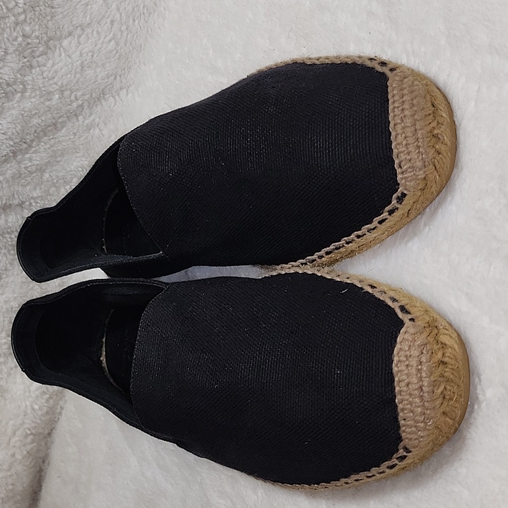 YSL Saint Laurent Mens Black Canvas Slip On Espadrille Size 45/ US 11 - Picture 5 of 14